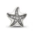 Swarovksi Crystal Starfish Charm Bead in Sterling Silver