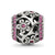 Swarovksi Crystal Flowers Charm Bead in Sterling Silver