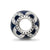 Navy Enameled,Swarovksi Crystal & Silver Ip- in Sterling Silver
