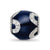 Navy Enameled,Swarovksi Crystal & Silver Ip- in Sterling Silver