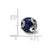 Navy Enameled,Swarovksi Crystal & Silver Ip- in Sterling Silver