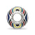 Multi-Colored Enameled Silver Ip-Plated Charm Bead in Sterling Silver