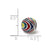 Multi-Colored Enameled Silver Ip-Plated Charm Bead in Sterling Silver