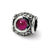 Garnet Charm Bead in Sterling Silver