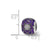 Czs Purple Enameled Charm Bead in Sterling Silver