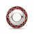Czs Orange Enameled Charm Bead in Sterling Silver