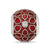 Czs Orange Enameled Charm Bead in Sterling Silver