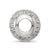 Laser Cut CZ Charm Bead in Sterling Silver