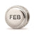 February Flower Charm Bead in Sterling Silver