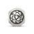 Antiqued Lotus Flower Charm Bead in Sterling Silver
