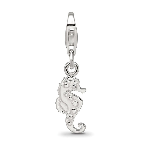Seahorse Charm in Sterling Silver