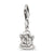 Antiqued Ornate Charm in Sterling Silver