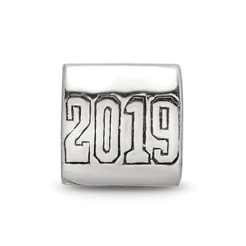Grad 2019 Trilogy Charm Bead in Sterling Silver