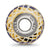 Gold,Blue,White Italian Glass Charm Bead in Sterling Silver