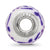 Purple Glitter Flower Italian Glass Charm Bead in Sterling Silver