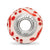 Brown,Orange Glitter Flower Italian Glass Charm Bead in Sterling Silver
