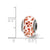 Brown,Orange Glitter Flower Italian Glass Charm Bead in Sterling Silver