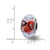 Ladybugs And Flowers Glass Charm Bead in Sterling Silver