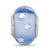 Blue And Silver Hearts Glass Charm Bead in Sterling Silver