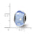 Blue And Silver Hearts Glass Charm Bead in Sterling Silver