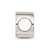 Black Enameled Marathon Charm Bead in Sterling Silver