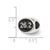 Black Enameled Marathon Charm Bead in Sterling Silver