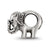 Antiqued Elephant Charm Bead in Sterling Silver