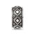 Antiqued Diamond Pattern Charm Bead in Sterling Silver