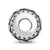 Antiqued Hearts Pattern Charm Bead in Sterling Silver