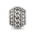 Antiqued Large Chain Pattern Charm Bead in Sterling Silver