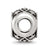 Antiqued Snow Flakes & Stars Pattern Charm Bead in Sterling Silver