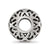 Antiqued Hollow Pattern Charm Bead in Sterling Silver