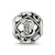 CZ Letter B Charm Bead in Sterling Silver