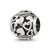 CZ Letter B Charm Bead in Sterling Silver