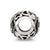 CZ Letter C Charm Bead in Sterling Silver