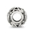 CZ Letter D Charm Bead in Sterling Silver