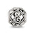 CZ Letter E Charm Bead in Sterling Silver