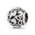 CZ Letter F Charm Bead in Sterling Silver