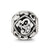 CZ Letter G Charm Bead in Sterling Silver
