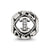 CZ Letter I Charm Bead in Sterling Silver