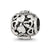CZ Letter J Charm Bead in Sterling Silver