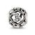 CZ Letter K Charm Bead in Sterling Silver