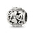 CZ Letter O Charm Bead in Sterling Silver