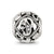 CZ Letter P Charm Bead in Sterling Silver