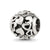 CZ Letter T Charm Bead in Sterling Silver