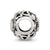 CZ Letter U Charm Bead in Sterling Silver