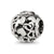 CZ Letter U Charm Bead in Sterling Silver