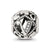 CZ Letter V Charm Bead in Sterling Silver