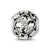 CZ Letter X Charm Bead in Sterling Silver