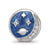 Enamel CZ Night Time Charm Bead in Sterling Silver